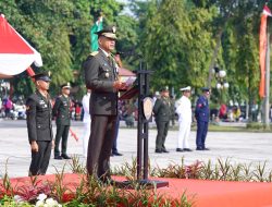 Kodam XIX/Tuanku Tambusai Gelar Upacara Peringatan HUT ke-80 TNI di Halaman Kantor Gubernur Riau
