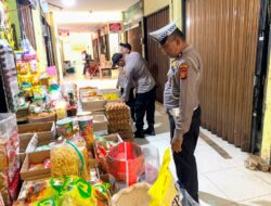 Tinjau Langsung Los Pedagang, Polsek Limapuluh Pastikan Kebutuhan Pangan di Hang Jebat Terkendali