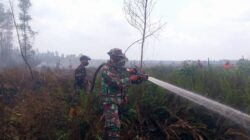 Kodam XIX/Tuanku Tambusai Bersama Tim Gabungan Fokus Tuntaskan Pendinginan Karhutla Bengkalis