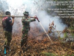 Hadapi Cuaca Panas dan Akses Sulit, Tim Gabungan Lanjutkan Pemadaman Karhutla