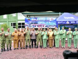 Semarak HUT ke-81 TNI, Korem 031/WB Gelar Bazar Murah untuk Masyarakat