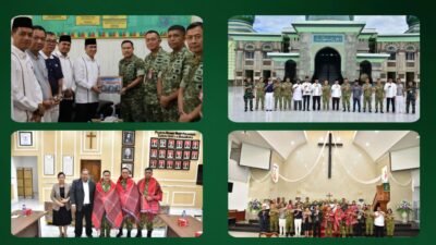 Sambut HUT ke-81 TNI, Danrem 031/WB Dampingi Pangdam XIX/TT Gelar Anjangsana