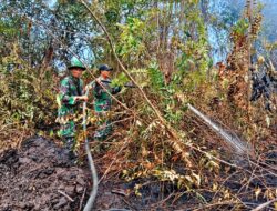 Tim Gabungan Berpacu dengan Cuaca Panas, Pendinginan Karhutla di Kuala Cenaku Berlanjut Hari Ini