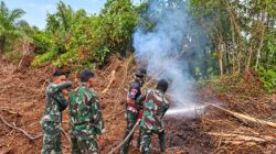 Kodam XIX/Tuanku Tambusai Intensifkan Pendinginan Karhutla di Pulau Jum’at, 31 Hektare Masih Berasap