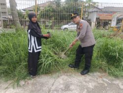 Sukseskan Program Green Policing Kapolda Riau, Polsek Limapuluh Tanam Bibit Pohon di Sail dan Limapuluh