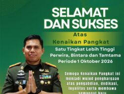 Puslatpur Kodiklatad Sampaikan Ucapan Selamat Kenaikan Pangkat Periode 1 Oktober 2026