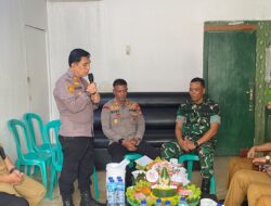 Sambut HUT TNI, Polsek Limapuluh Hadir Beri Ucapan Selamat ke Koramil 04