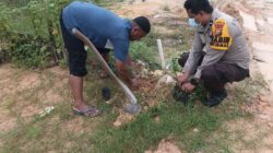 Wujud Kepedulian Lingkungan, Polsek Limapuluh Kejar Target Penghijauan di Wilayah Tanjung Rhu