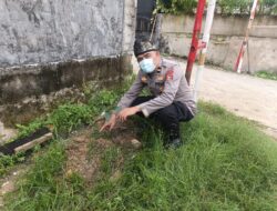Gelorakan Green Policing, Polsek Limapuluh Tanam Mangga dan Matoa di Jalan AMD Raya