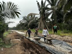Buka Akses Ekonomi Pesisir, Satgas TMMD ke-130 Kodim 0314/Inhil Kebut Semenisasi Jalan 1 Km di Kuala Lemang