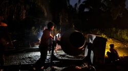 Demi Rakyat, Prajurit Kodim 0314/Inhil Lembur Tuntaskan Semenisasi Jalan dalam Program TMMD ke-130
