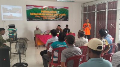 Sinergi TMMD Ke-130 Kodim 0314/Inhil dan BPBD Berikan Pemahaman Karhutla di Desa Kuala Lemang